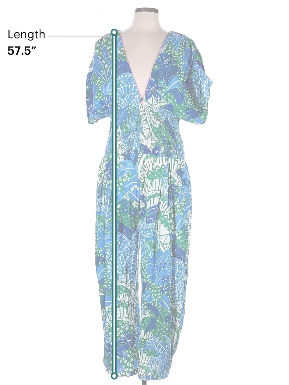 Farm Rio Green Jungle Panther Jumpsuit - Picture 8 of 9